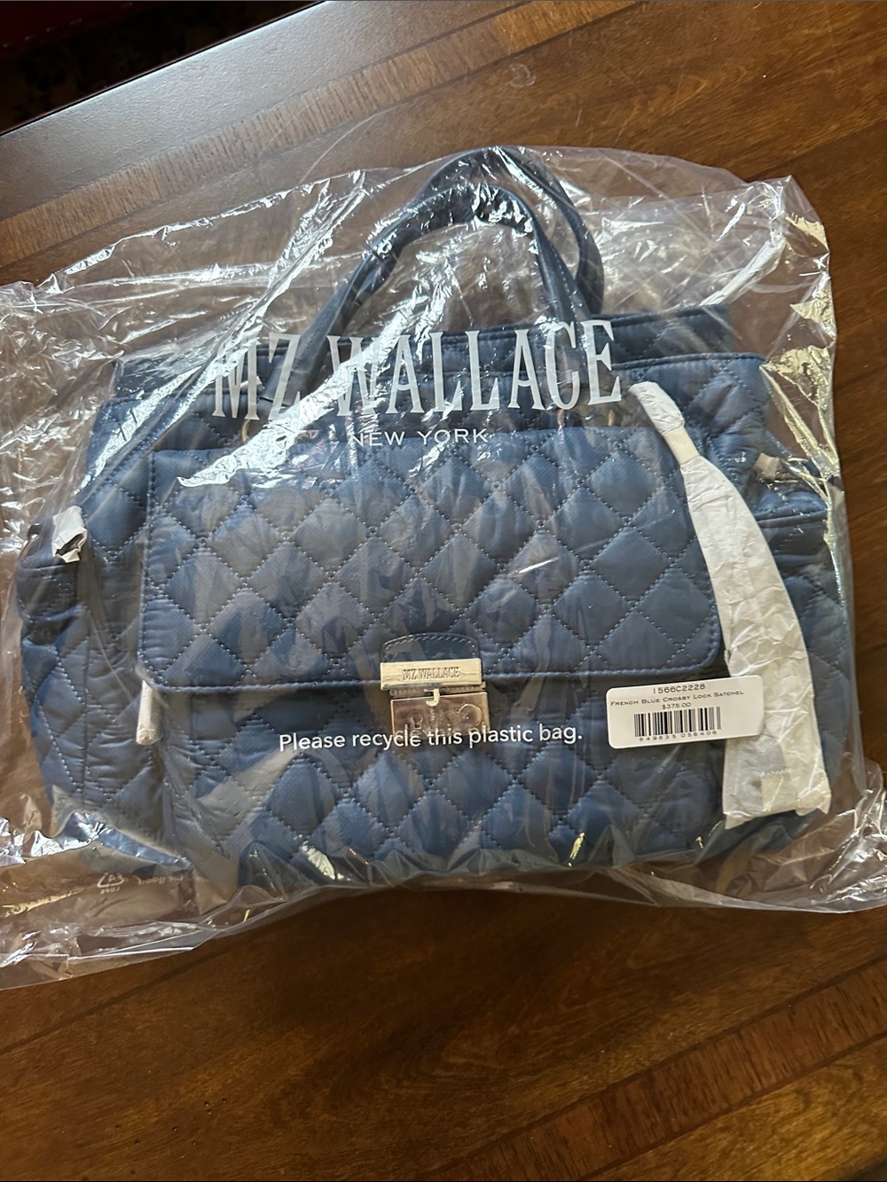 MZ Wallace Quilted French Blue Shoulder Bag - Picture 2 of 15